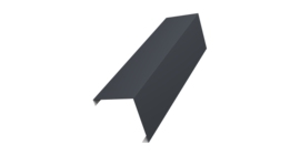 Декоративная накладка на столб универсальная угловая 60х60 для забора жалюзи 0,5 Satin Matt RAL 7024 мокрый асфальт (3м)