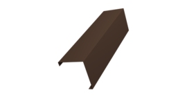 Декоративная накладка на столб универсальная угловая 62х55 для забора жалюзи 0,45 Drap-double TX RAL 8017 шоколад (2м)