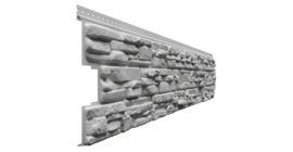 Сайдинг LUX под камень, Rocky, табак