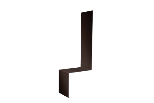 Планка примыкание боковое фальц 0,5 Satin с пленкой RAL 8017 шоколад (2м)