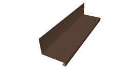 Планка примыкание нижнее к трубе для Кликфальц Pro 0,45 PE с пленкой RAL 8017 шоколад (3м)