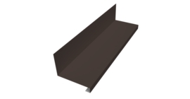 Планка примыкание нижнее к трубе для Кликфальц Pro 0,45 Drap TX RR 32 темно-коричневый (2м)