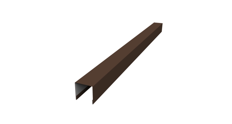 Планка вертикальная лицевая для забора жалюзи Palermo 0,5 Drap TX RAL 8017 шоколад (2,5м)