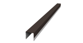 Планка вертикальная обратная для забора жалюзи Palermo 0,5 Satin Matt TX RR 32 темно-коричневый (2,5м)