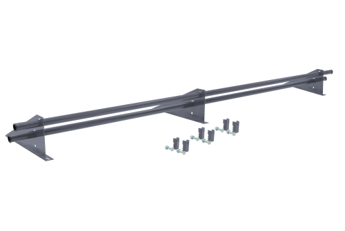 Снегозадержатель трубчатый для фальцевой кровли Optima RAL 7004 3м