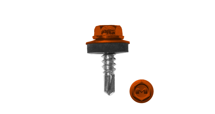 Саморез по металлу Daxmer 5,5х19 RAL 2004 (250) сверло №3