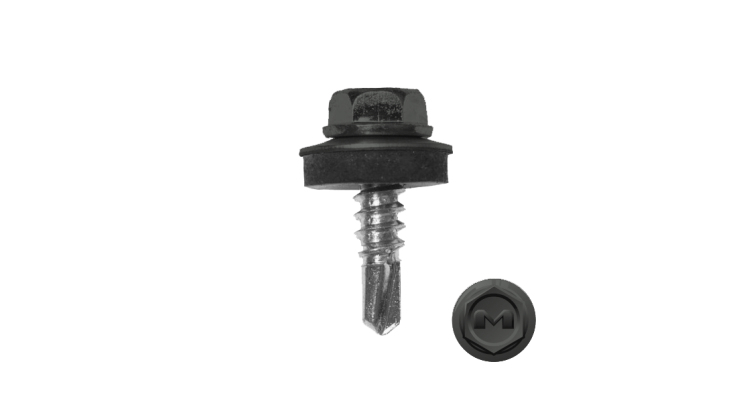 Саморез по металлу Daxmer 5,5х19 RAL 7005 (250) сверло №3