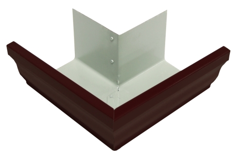 Угол желоба внешний Vortex 90гр 127мм RAL 8017 шоколад